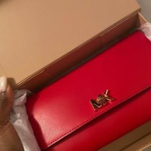 Red Michael Kors clutch